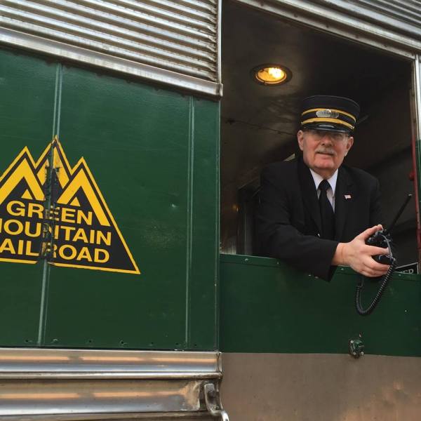 a man holding a sign